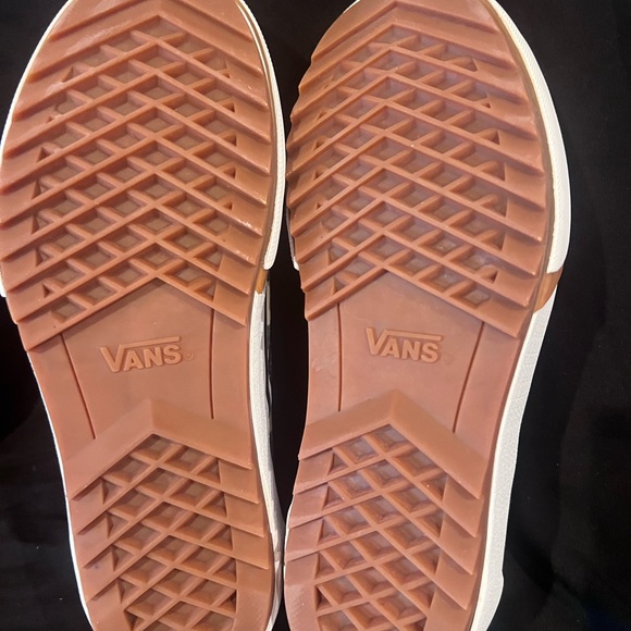 Vans Black and White Checkered Platform Slip Ons - Picture 6 of 8